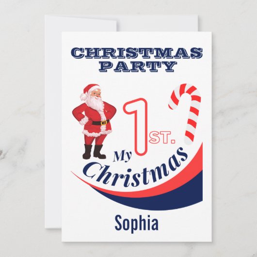 Invitation Baby de Noël "Mon 1er Noël" (Devant)