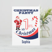 Invitation Baby de Noël "Mon 1er Noël" (Debout devant)