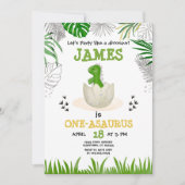 Invitation Baby Dinosaur N'Importe Quel Âge Anniversaire (Devant)