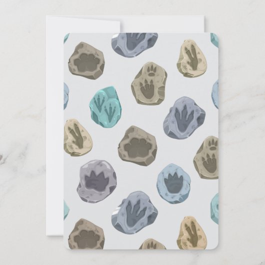 Invitation Baby Dinosaurs, Volcano, T-Rex Baby Shower (Dos)