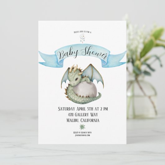 Invitation Baby Dragon (Debout devant)