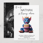 Invitation *~* Baby Dragon AP88 Cake Photo Anniversaire (Devant / Derrière)