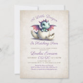 Invitation Baby Dragon Douche (Devant)