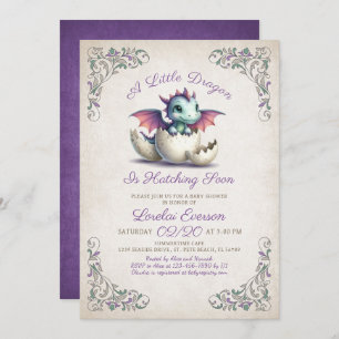 Invitation Baby Dragon Douche