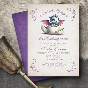Invitation Baby Dragon Shower