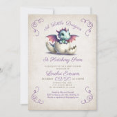 Invitation Baby Dragon Shower (Devant)