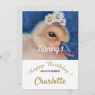 Invitation Baby Duck 1er anniversaire