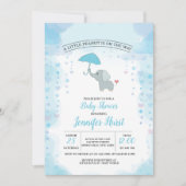 Invitation Baby Elephant Shower (Devant)