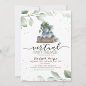 Invitation Baby Elephant Stars Baby shower virtuel Feuille (Devant)
