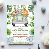 Invitation Baby Elephant verdure baby shower tropical