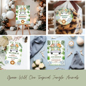 Invitation Baby Elephant verdure baby shower tropical