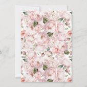 Invitation Baby floral moderne en Fleur Douche fille (Dos)