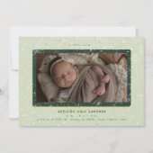Invitation Baby Flurry | Annonce de naissance horizontale (Devant)