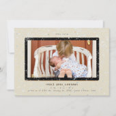 Invitation Baby Flurry | Annonce de naissance horizontale (Devant)