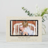 Invitation Baby Flurry | Annonce de naissance horizontale (Debout devant)