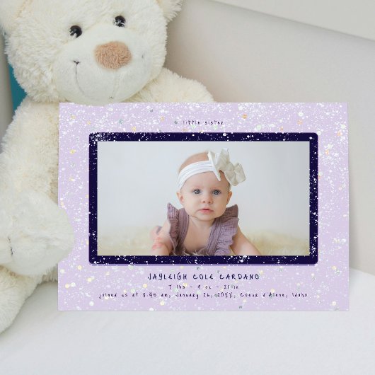Invitation Baby Flurry | Annonce de naissance horizontale