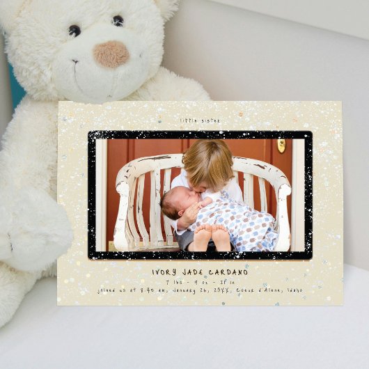 Invitation Baby Flurry | Annonce de naissance horizontale
