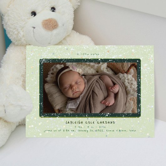 Invitation Baby Flurry | Annonce de naissance horizontale