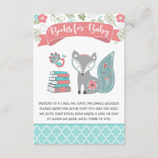 Invitation Baby Fox Livres pour Bébé Livre Demande Insérer