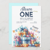 Invitation Baby Fun Premier anniversaire (Devant / Derrière)