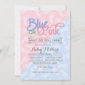 Invitation Baby Genre Revela Party Pink Blue Empreinte (Devant)