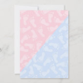 Invitation Baby Genre Revela Party Pink Blue Empreinte (Dos)