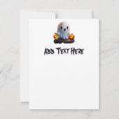 Invitation Baby Ghost Déplaisant mignon caractère Halloween (Dos)