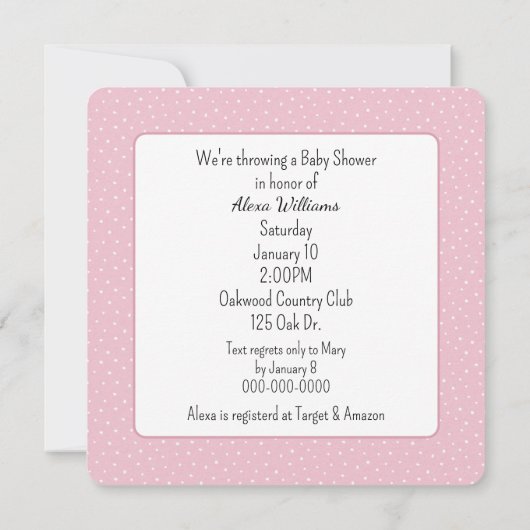 Invitation Baby Giraffe En Baby shower Fleurs (Dos)