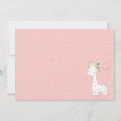 Invitation Baby Giraffe First Birthday Floral Photo Collage (Dos)