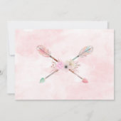 Invitation Baby Girl African American Tribal Headdress Blush (Dos)