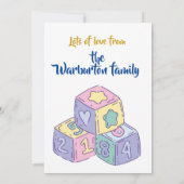 Invitation Baby Girl Bienvenue dans le monde (Dos)