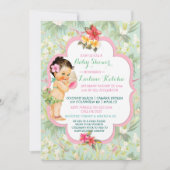 Invitation Baby Girl Bikini Tropical Luau Hawaiian Shell (Devant)