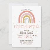 Invitation Baby Girl Boho Baby shower arc-en-ciel (Devant)