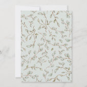 Invitation Baby Girl Boho Verdure rustique (Dos)