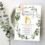 Invitation Baby Girl brasse verdure couples baby shower<br><div class="desc">Pour une personnalisation plus avancée de ce design,  il suffit de cliquer sur le bouton "Customiser" ci-dessus !</div>