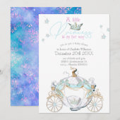 Invitation Baby Girl Cendrillon Princesse Baby shower de tran (Devant / Derrière)