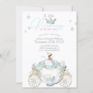 Invitation Baby Girl Cendrillon Princesse Baby shower de tran