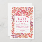 Invitation Baby Girl Douche Cadeau (Devant / Derrière)