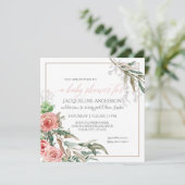 Invitation Baby Girl Douche moderne BOHO Flèches Aquarelle (Debout devant)