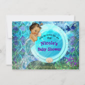 Invitation Baby Girl Enchanted Mermaid Baby shower Party (Devant)