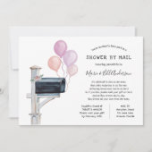 Invitation Baby Girl Longue distance douche par la poste (Devant)