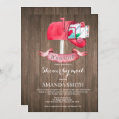 Invitation Baby Girl Longue distance Douche par Mail Invitati (Devant / Derrière)