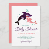 Invitation Baby Girl Orca (Devant / Derrière)