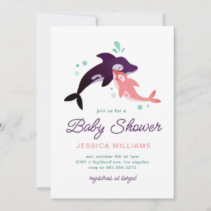 Invitation Baby Girl Orca