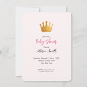 Invitation Baby Girl Rose Fairy Castle Princess Baby shower (Dos)