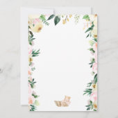 Invitation Baby Girl rose floral Script Élégant Baby shower (Dos)