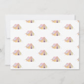 Invitation Baby Girl Rustic One Happy Camper Anniversaire (Dos)