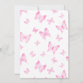 Invitation Baby Girl Shower C'est une fille rose (Dos)