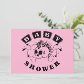 Invitation Baby Girl Shower Invite (Debout devant)