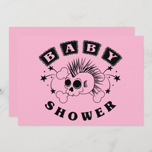 Invitation Baby Girl Shower Invite (Devant / Derrière)